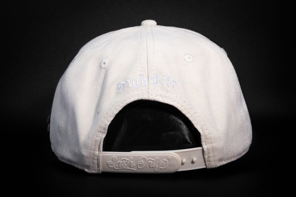 Casquette Beige Suédée - Badge Rich Mouse Golden | Cash Only
