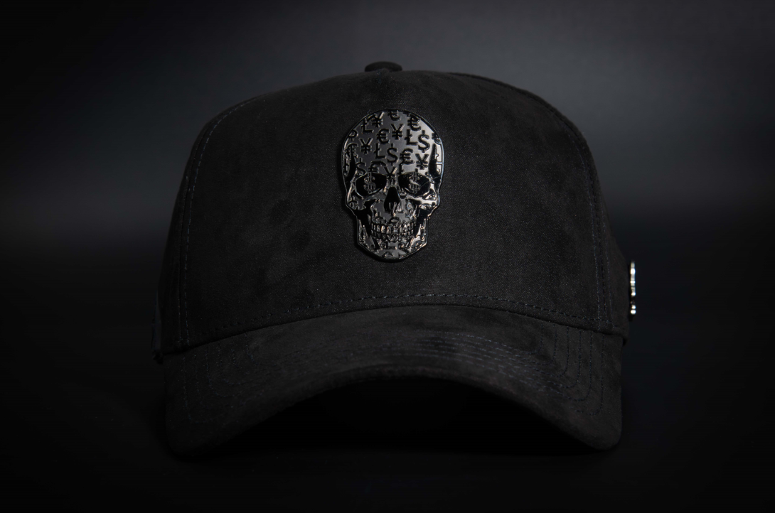 Casquette BLACK SKULL SUEDE | Cash Only