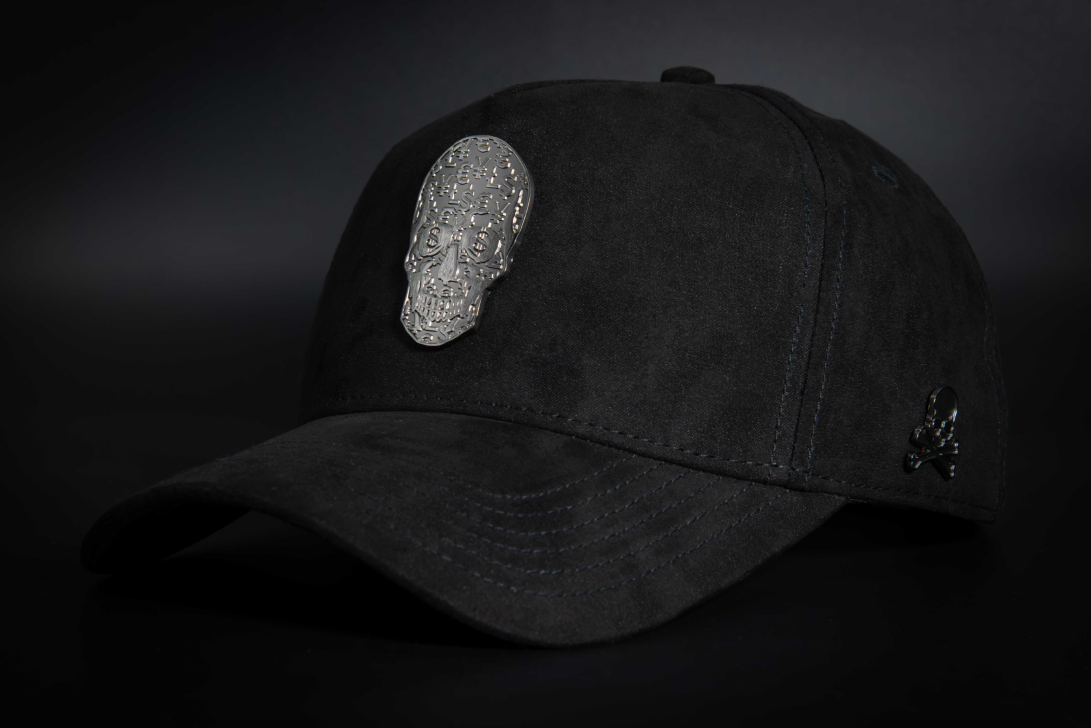 Casquette BLACK SKULL SUEDE | Cash Only