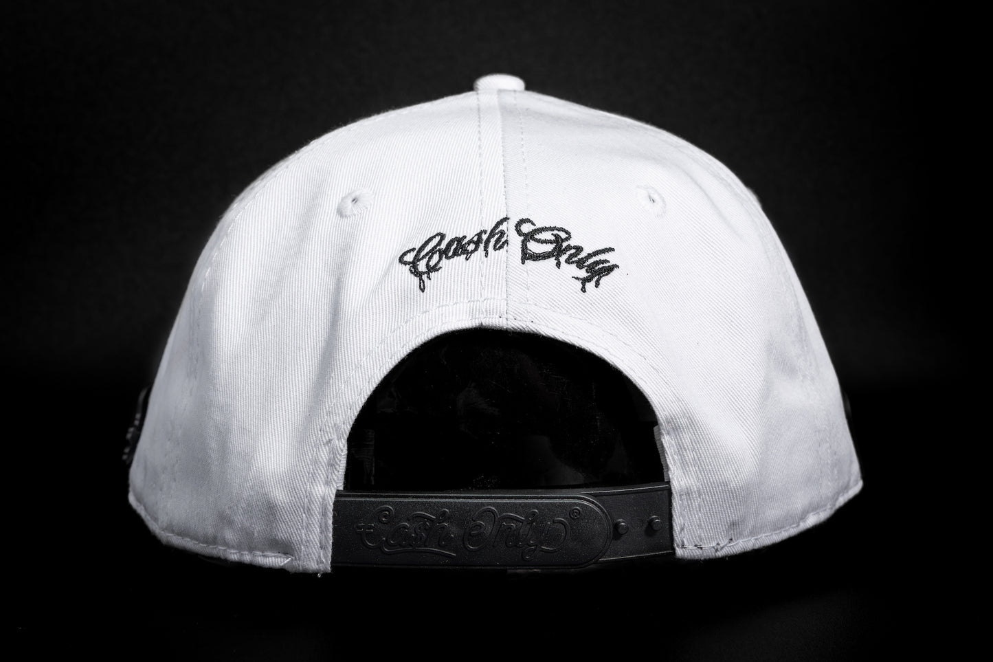 Casquette Skull Blanche – Visière Python Noire | Cash Only
