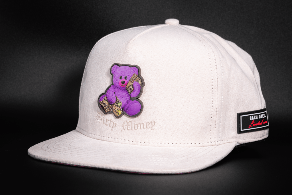 Casquette Dirty Money – Édition Beige & Violet | Cash Only