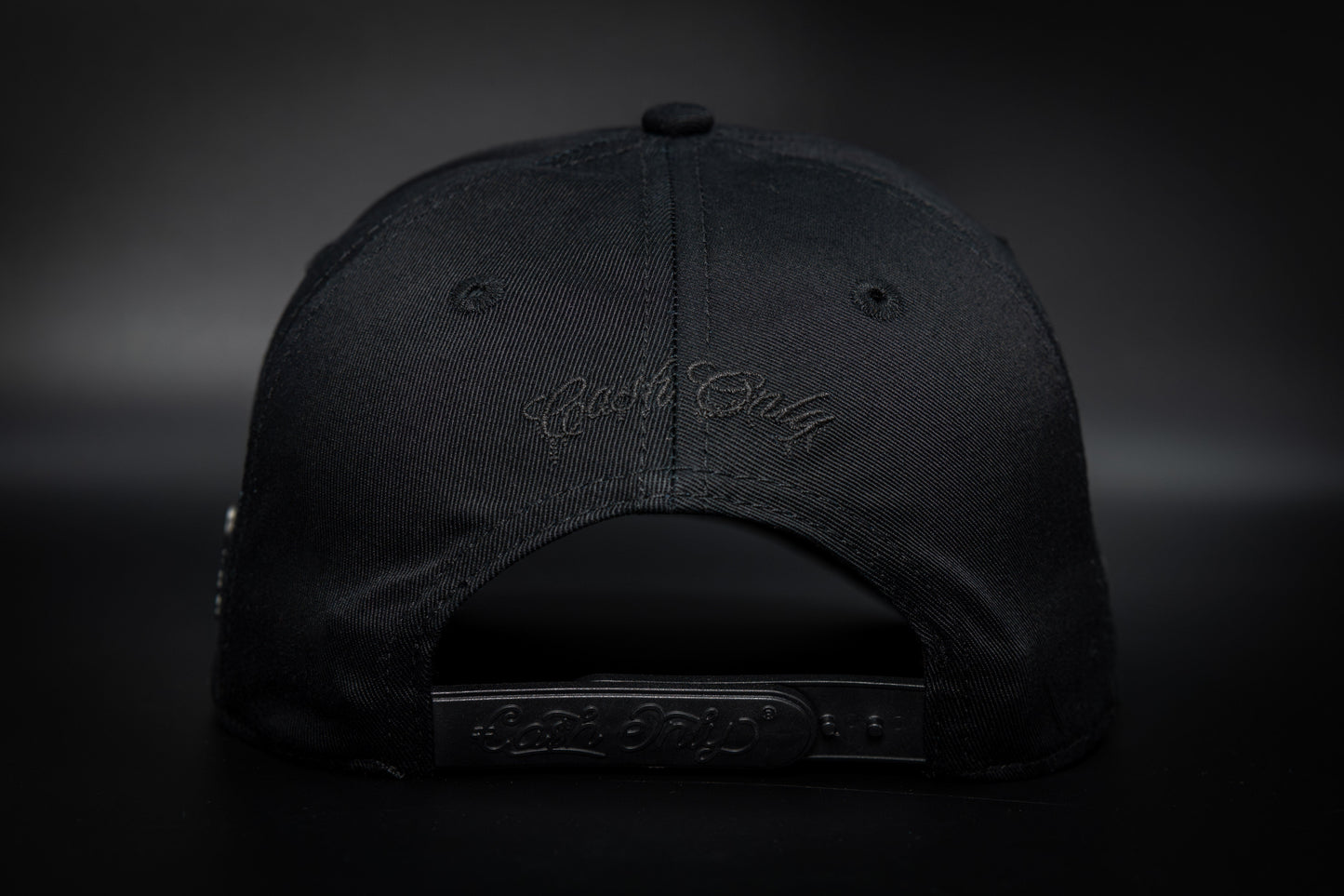 Casquette Full Black – Badge Skull Monétaire | Cash Only