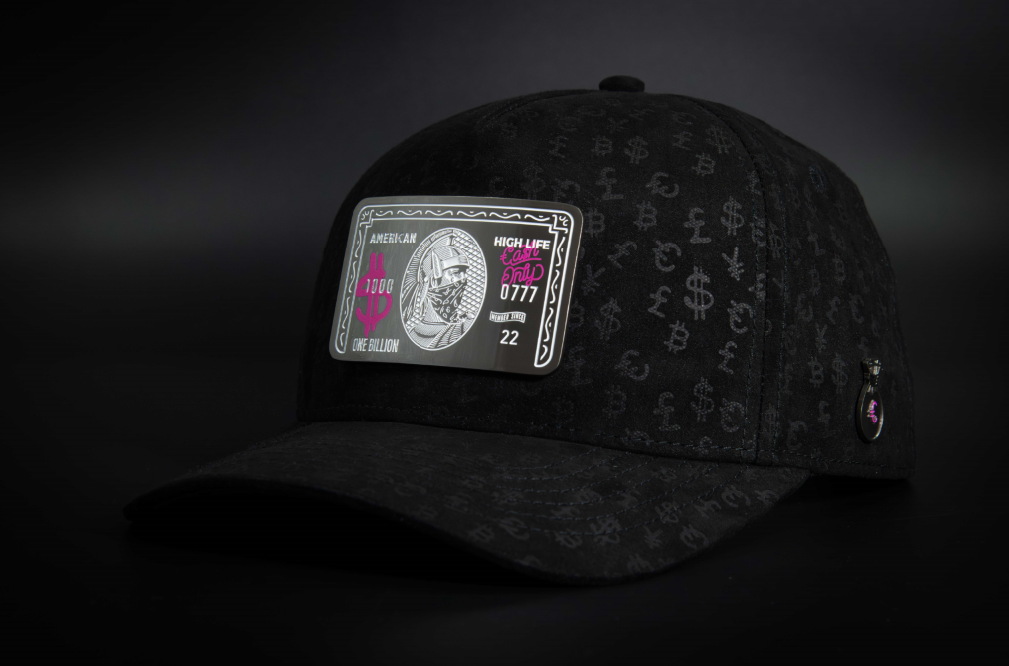 Casquette CREDIT BILLION FULL PRINT Noire | Cash Only