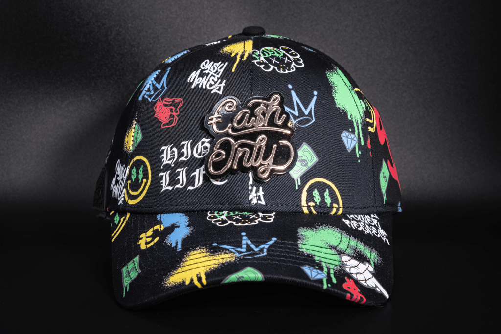 Casquette Full Print – Édition Black Graffiti | Cash Only