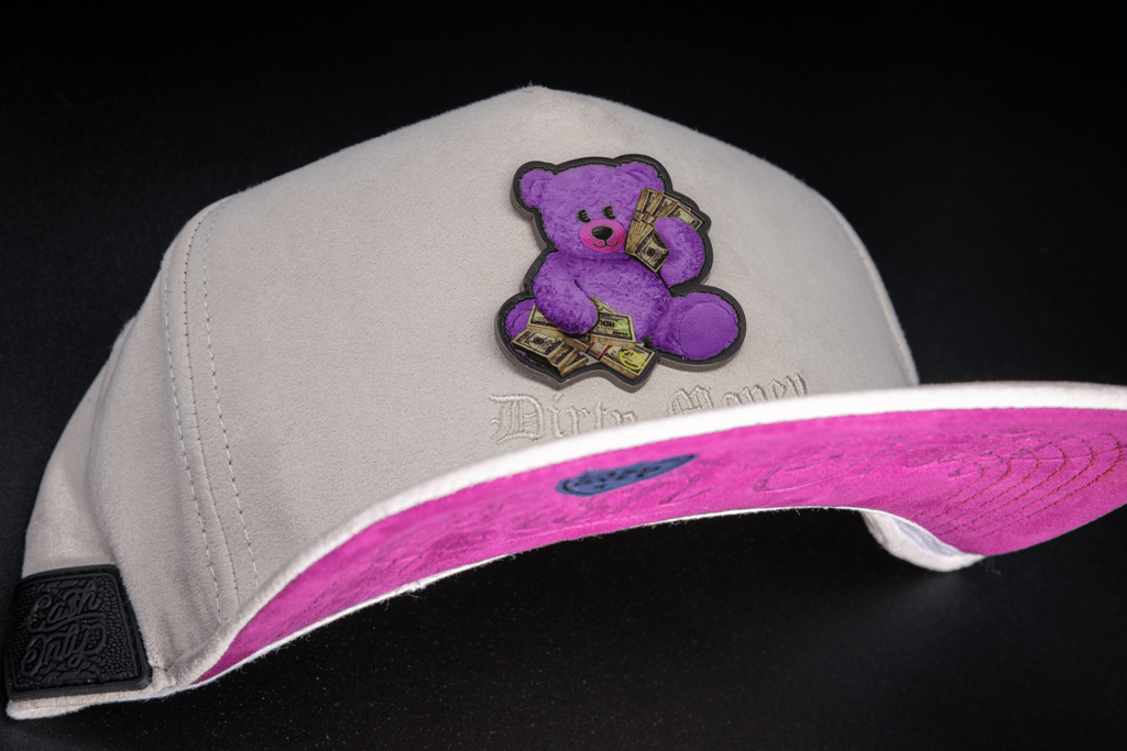 Casquette Dirty Money – Édition Beige & Violet | Cash Only