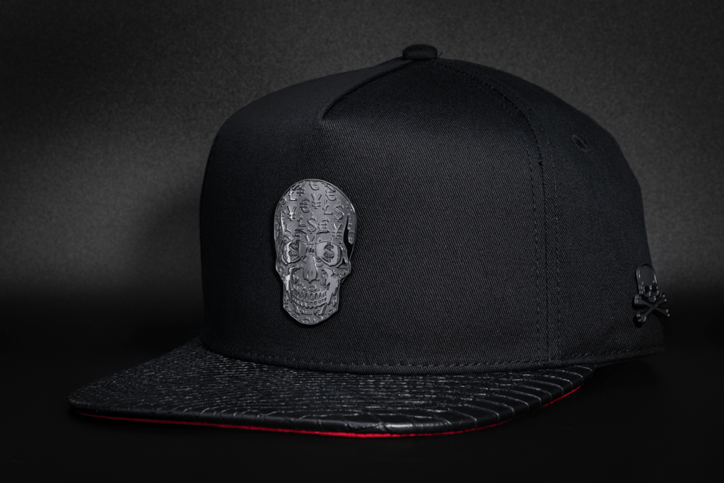 Casquette noire rouge skull luxe | Cash Only