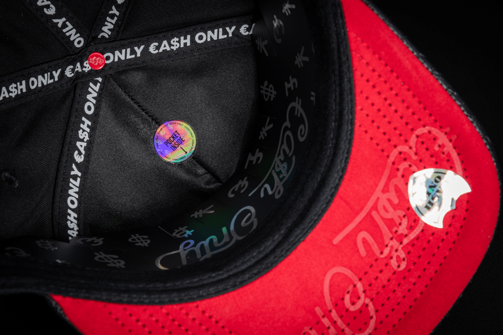 Casquette noire rouge skull luxe | Cash Only