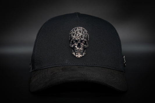 Casquette Full Black – Badge Skull Monétaire | Cash Only