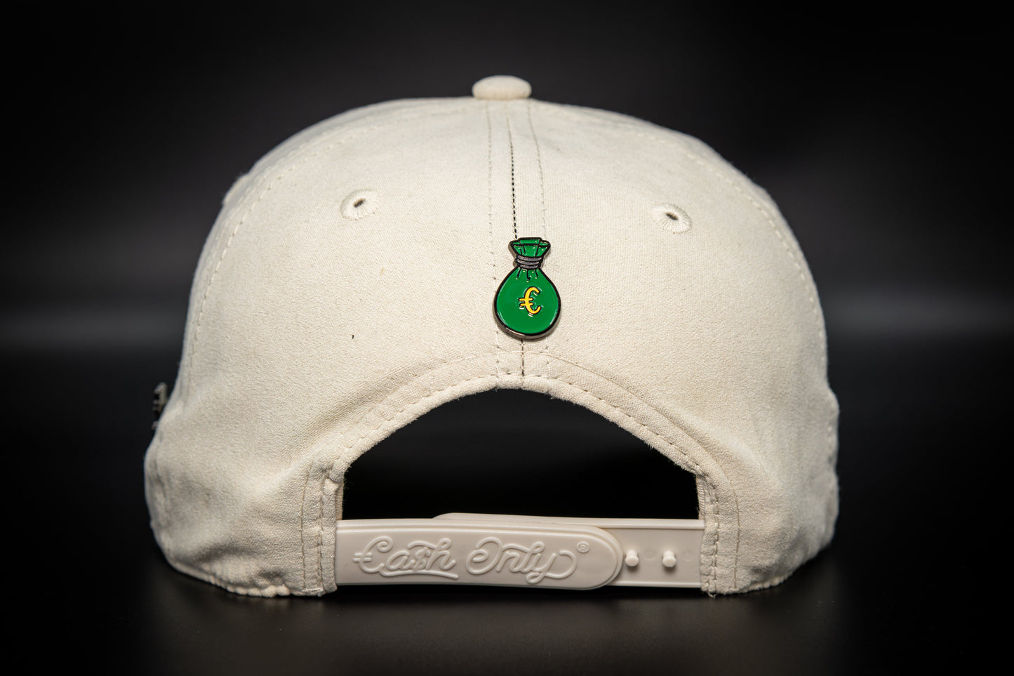 Casquette Beige Suédine – Badge Money Duck | Cash Only