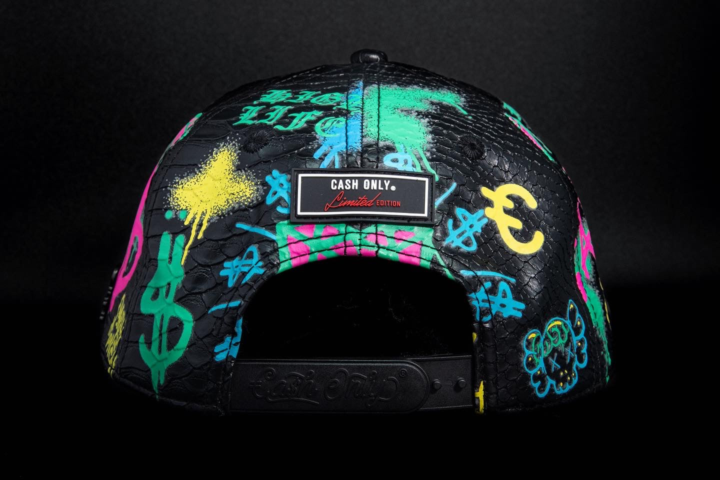 Casquette Full Print Graffiti – Badge Skull Black | Cash Only